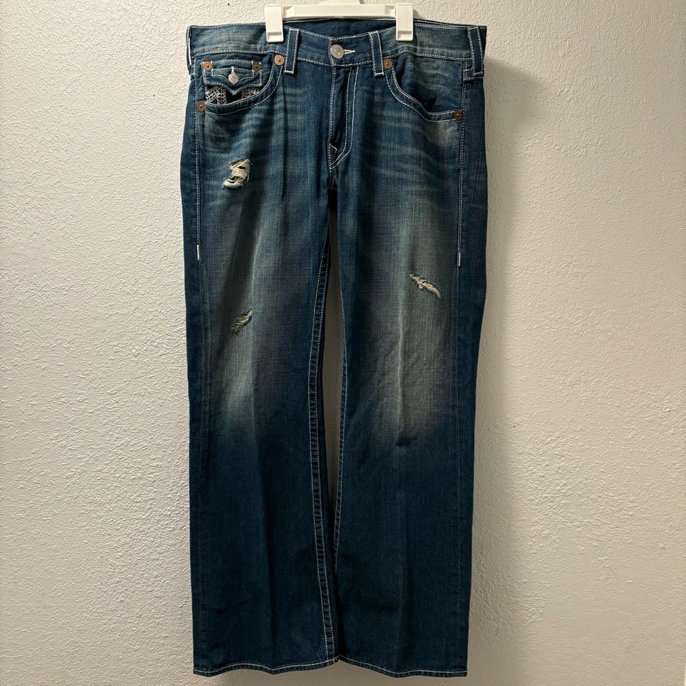 Mens True Religion distressed jeans sz 38/40